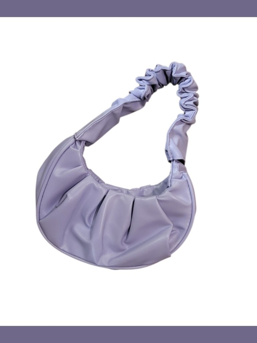 SHEIN Lavender Ruched Hobo Shoulder Bag